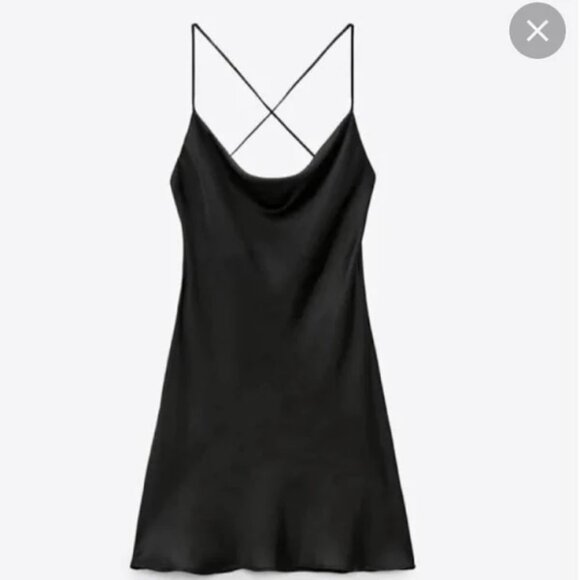 ZARA Criss Cross Backless Mini Dress – Size Small NWT - Picture 3 of 6